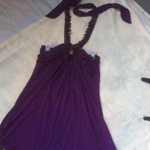 Super cute purple halter top!